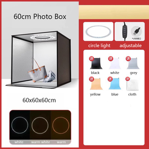 40cm/60cm bicolores LED para Softbox estudio fotográfico plegable tienda de tiro caja de luz Kit estudio de iluminación de fotografía suave - Product Image 3