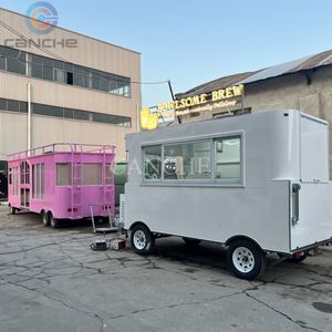 Chariot de vente ambulante multifonctionnel en acier inoxydable pour snacks, camion de crème glacée mobile d'extérieur, remorque de restauration rapide pour bâtonnets glacés - Vente chaude - Product Image 5