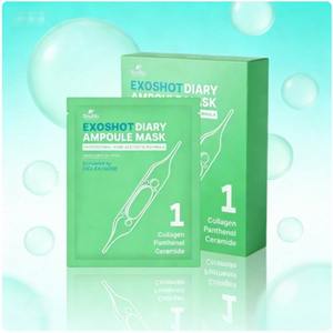 Mascarilla Facial Coreana de Hidrogel EXOSHOT Diary Ampoule NO.1 con Colágeno, Pantenol, Ceramida, Antienvejecimiento, Cuidado de los Poros, Calmante, Iluminadora, Niacinamida - Product Image 3