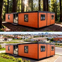 Maison conteneur préfabriquée extensible 40Ft 30Ft 20Ft en acier léger, Villa pliable préfabriquée, Mini-maison pliable avec chambre et salon