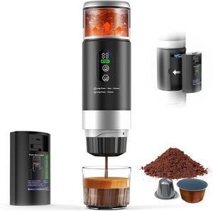 Wholesale Portable Espresso <b>Machine</b> with Removeable Battery Easy Carry LED Display Mini Capsule Maker for Travel Camping OEM Log - Product Image 1