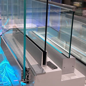 מרפסת אבטחה מעקה זכוכית מעקה 12 16 מ "מ מעקה אלומיניום גדר ערוץ u clamp חומרה בסיס מרפסת מעקה - Product Image 1