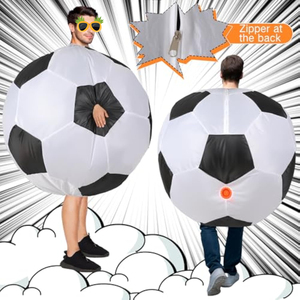 גברים נשים מכה תלבושות להלוא יום הולדת קרנבל מסיבת ספורט משחק כדורגל כדורסל כדורגל מתנפחים - Product Image 2