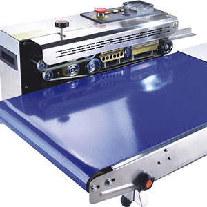 Machine de scellage de sacs en plastique entièrement automatique avec bande transporteuse élargie à 40 cm, scelleuse à bande continue - Product Image 1