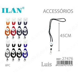 Laccetto Personalizzato Ilan 45Cm Con Clip Per Carta d'Identità Accessorio 8Pc Luis - Product Image 3