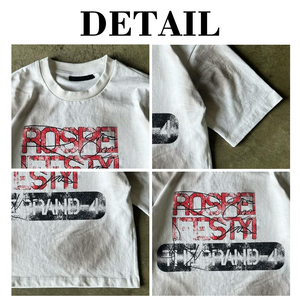 Camiseta de Diseño de Alta Calidad, Estilo Vintage, con Gráficos Desgastados, Logotipo Personalizado, Lavado Ácido, Estilo Urbano - Product Image 6