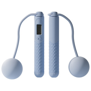 Corde à sauter avec compteur, modèle D double usage, pour adultes, étudiants, unisexe, en PVC, avec grande boule multiplateforme - Product Image 2