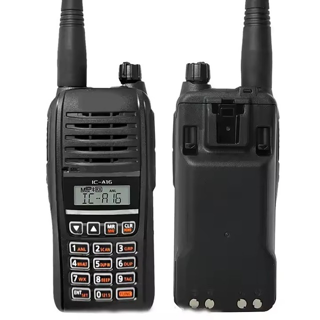IC-A16 Long Range VHF Air Band Icom Handheld Two Way Radio Walkie Talkie Communication Aviation Radio for Plane