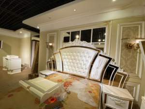 Nuovo Design bianco moderno pittura di lusso 5 pezzi King Size MDF Set di mobili per la casa - Product Image 6