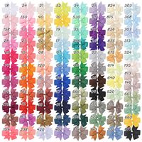 Pince à cheveux 3 pouces en ruban gros-grain solide, 89 couleurs, accessoires pour enfants