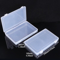 Boîte de rangement transparente en plastique rectangulaire SUNSHING pour bureau, pour photos, autocollants, bijoux et accessoires