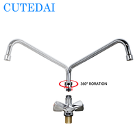 Top Line 12 pouces en laiton tableau de travail robinet propagation pivotant poignet poignée pont monté robinet pour cuisine salle de bain lavabo