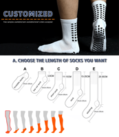 personnalisées de haute qualité Sports personnalisés Running Football Grip Soccer Personnalisation Chaussettes pour hommes