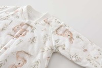 Lot de 2 gigoteuses pour bébé |   Couverture portable rembourrée en coton 40g avec boutons-pression |   Imprimé Dauphin et Lapin |   Automne Hiver