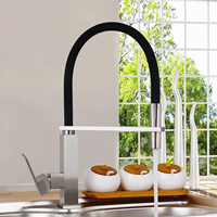 Robinet de cuisine moderne à trou unique en laiton massif à poignée unique avec fonction froide Robinet d'évier de cuisine à poignée unique