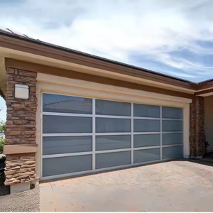 Porte de <span class=keywords><strong>garage</strong></span> sectionnelle en aluminium avec vitrage intégral, porte de <span class=keywords><strong>garage</strong></span> automatique transparente pour maison et bâtiment commercial - Product Image 5