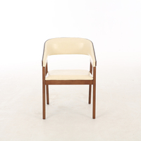 Chaise chaises en cuir noir au Design nordique en bois massif, fauteuil pouvant servir de siège ancien, mobilier de Restaurant, vente en gros