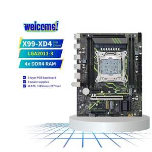 Pandl New X99 máy tính Wifi Bo mạch chủ LGA2011-3 <span class=keywords><strong>Xeon</strong></span> E5 Quad kênh DDR4 Bộ nhớ SATA3.0 NVMe M.2 usb3.2 X99 Bo mạch chủ - Product Image 1
