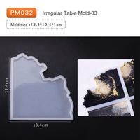 Nouveau moule en silicone AINIKA pour base de plateau à géométrie irrégulière, écologique, pour ornement DIY, modèle PM Shandong