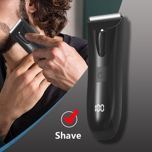Recortadora de vello corporal y púbico para hombres, kit eléctrico con 4 cabezales de cuchillas de cerámica reemplazables - Product Image 6