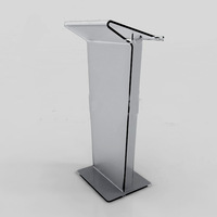 Plataforma LED Acrílica Transparente Moderna para Centro de Mesa de Boda, Diseño Personalizado, Púlpito de Iglesia, Aula Escolar, Plegable, Fácil de Montar