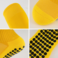 Chaussettes de football antidérapantes tricotées montantes personnalisées pour hommes et jeunes avec revers