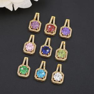 JXX Joyería Chapada en Oro, Colgante de Circonita Cúbica 5A+ de Colores para Mujer, Hecho de Latón - Product Image 2