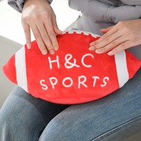 Coussin décoratif en peluche de rugby personnalisé en coton PP, simulation de ballon de football, cadeau d'anniversaire