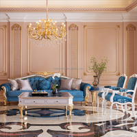 Fauteuils de luxe faits à la main Louis sculpture canapé en bois vintage canapé de salon classique français pour Villa hôtel palais royal