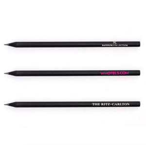 Crayon en bois noir W Hotel, crayon au charbon de bois pour cadeau - Product Image 5