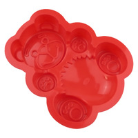 Moule à gâteau en silicone en forme d'ours et plaque de cuisson pour bébé, dessin animé mignon, DIY