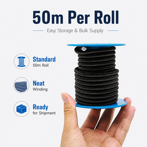 Cuerda Elástica de Poliéster de 6 mm con Núcleo de Látex, 250% de Extensión, para Fijación de Lonas y Carpas en Exteriores - Product Image 2