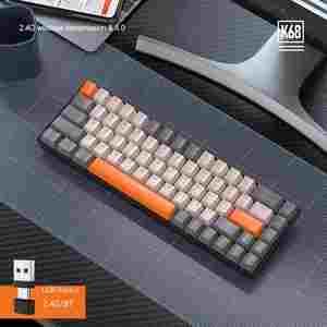 X77-1 K68 2.4GHz Wireless Mechanical <b>Keyboard</b> RGB Backlit Gateron Switches Programmable <b>Keys</b> Gaming Laptop Use USB-C - Product Image 3