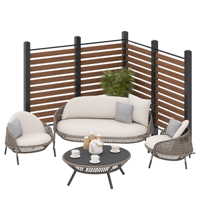Clôture de jardin à lattes horizontales, résistante aux intempéries, panneau de clôture extérieure, clôture de jardin sur mesure, clôture à lattes pour l'intimité