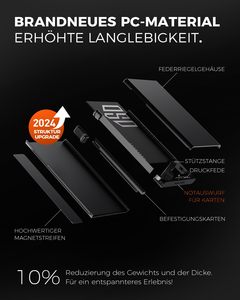 Thumbs-Up Mag Snap Koolstofvezel Drievoudig Heren Rfid Bescherming Kaarthouder Kleine 10 Kaarten Muntcompartiment <span class=keywords><strong>Smart</strong></span> Air Tag Portemonnee - Product Image 6