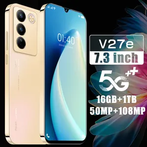 Недорогой смартфон V27e, мобильный телефон на базе Android, 16 ГБ + 1 ТБ 4 г, 5 ГБ, OEM-смартфон, 50МП + 108 МП, сотовый телефон 7,3 дюймов