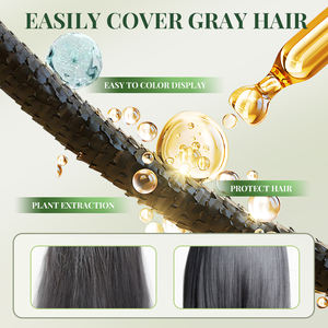 Shampoo colorant capillaire Mokeru, couvre les cheveux gris et blancs, coloration rapide, sans ammoniaque, coloration permanente, shampooing colorant à l'algue et à l'avocat - Product Image 5