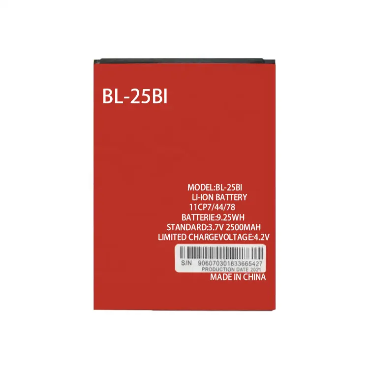High quality phone battery BL-25BI for ITEL 25BI 2500mAh 3.7v-4.2v Professional production of mobile phone battery