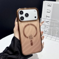 Accessoires mobiles, coques de téléphone transparentes avec paillettes, design magnétique, antichoc, TPU PC, avec cordon pour 17 Pro 16 15 14 Pro 13