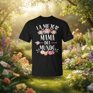 La Mejor Mamá del Mundo, Camiseta Casual Boho Floral para Mujer - Product Image 3