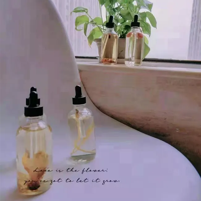 100ml 100% Pure CBD Oil for Massage Dried Jasmine Lavender Rosemary Rose Petal Breast Massage Oil Sore Massage Oil