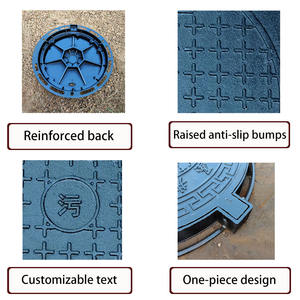 Cubiertas <span class=keywords><strong>de</strong></span> alcantarilla <span class=keywords><strong>de</strong></span> <span class=keywords><strong>hierro</strong></span> fundido <span class=keywords><strong>de</strong></span> grado profesional Diseño redondo duradero con estructura <span class=keywords><strong>de</strong></span> marco Producto <span class=keywords><strong>de</strong></span> servicios <span class=keywords><strong>de</strong></span> fundición - Product Image 3