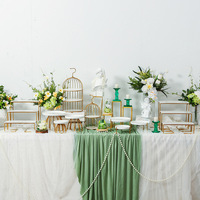 Ensemble de présentoirs à desserts de luxe en métal pour mariage, 14 pièces, plateau à bonbons, plateau à gâteaux, décoration de table de réception