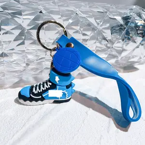 Turnschuhe PVC-Schlüsselanhänger Mini-Schuh-Schlüsselanhänger 3D-Sneakers Schlüsselanhänger Großhandel PVC-Schlüssel Anhänger Zubehör Turnschuhe Reize Basketballschuhe