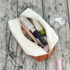 Promotional Gift Makeup Toiletry Bags Travel <b>Plain</b> Cotton Zipper Custom Cosmetic Pouch Bag With Custom Logo - Product Image 6