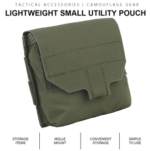 Pochette tactique Molle en tissu Oxford vert olive, sac universel pour accessoires de survie en plein air - Product Image 3