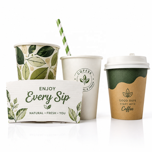 Gobelet à café compostable écologique à paroi simple de 8 oz avec revêtement PHA, gobelet jetable pour boissons chaudes, fabricant OEM personnalisé, fournisseur - Product Image 1