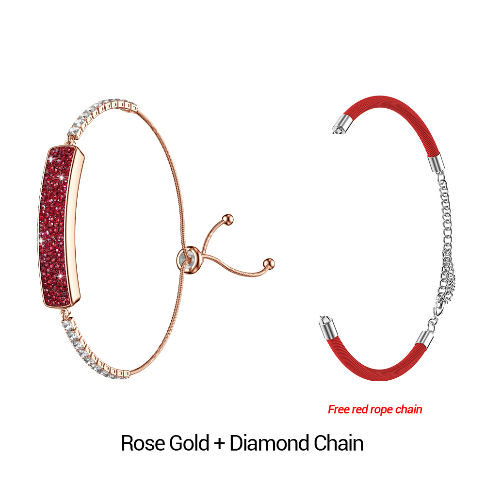 Chaîne en or rose et diamants