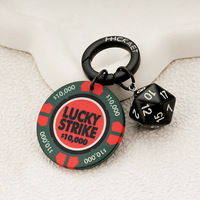 Porte-clés dés en céramique haut de gamme best-seller pendentif porte-bonheur écologique Style de célébrité Internet populaire personnalisé