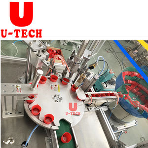 Özel makineler otomatik küçük boyutlu plastik domestos çamaşır suyu sprey şişe kapağı conta üretim hattı kap liner bobin sarım makinesi - Product Image 1